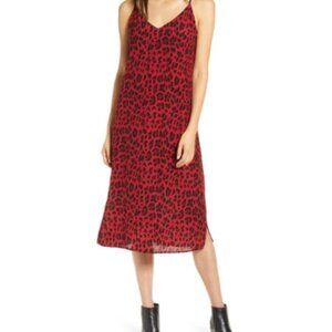 Rails red and black animal print slip dress (NWT, Size Medium)